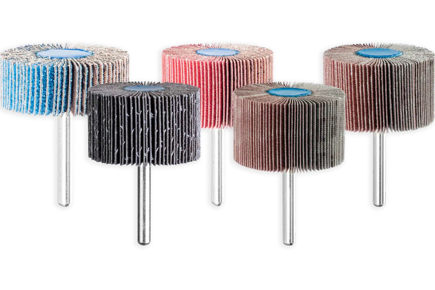 Picture of Pferd Mounted Flap Wheel, 2" X 1, 240 Grit, 1/4" Shank, Aluminum Oxide